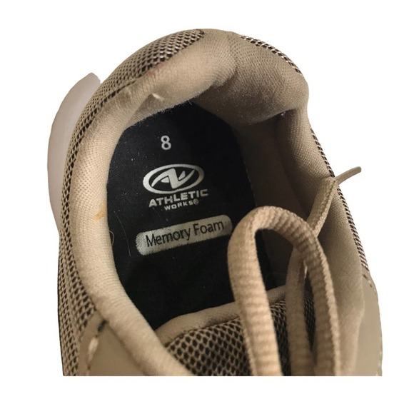 Athletic Works | Memory Foam Neutral Tan Fabric Upper Sneakers - Picture 9 of 9